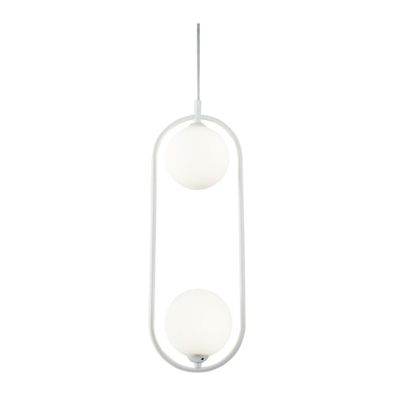 Maytoni MOD013PL-02W - Luster na lanku RING 2xG9/25W/230V biela