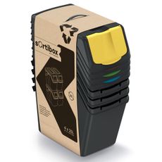 NABBI ISWB25S4 odpadkový kôš na triedený odpad (4 ks) 25 l čierna / kombinácia farieb