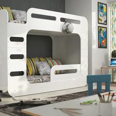 BMS Group Dvojlôžková poschodová posteľ Max 2 200x80cm biela + matrace + rošty ZADARMO
