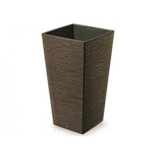Kvetináč FURU SQUARE ECO WOOD s vložkou 39,5 cm,tmavohnedý, L