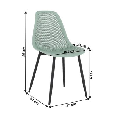 KONDELA Tegra Typ 2 jedálenská stolička zelená / čierna