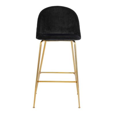 Čierne zamatové barové stoličky v súprave 2 ks 108 cm Lausanne – House Nordic