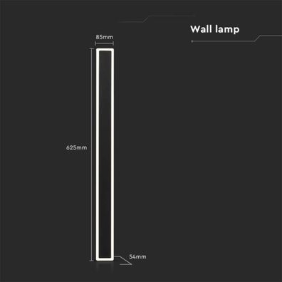 LED Vonkajšie nástenné svietidlo LED/17W/230V 3000K IP65 čierna