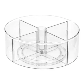 Okrúhly transparentný úložný box iDesign The Home Edit, Ø 29 cm