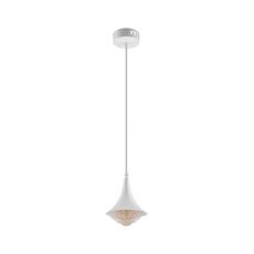 LED Luster na lanku LED/9W/230V pr. 14 cm biela