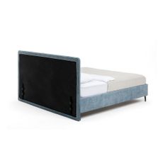 Modrá čalúnená dvojlôžková posteľ s roštom 160x200 cm Noira Slim – Bonami Selection