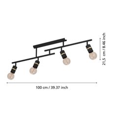Eglo 900176 - Prisadený luster LURONE 4xE27/10W/230V