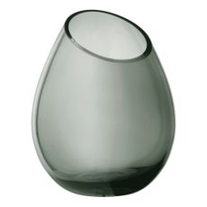 Zelená sklenená váza Blomus Raindrop, výška 24 cm