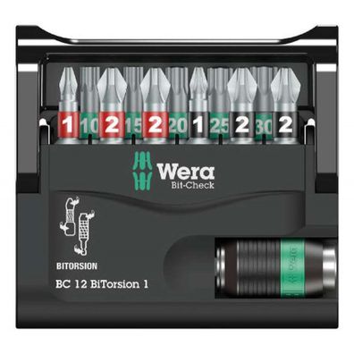 Wera 057420 Bity Bit-Check 12 BiTorsion 1 s držiakom 889/4/1 K (sada 12 kusov)