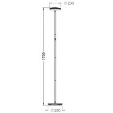 Deko-Light 343029 -LED Stmievateľná stojacia lampa BERMUDA LED/18W/230V 3000K biela