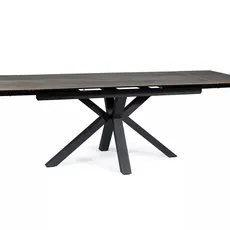 Signal Rozkládací jídelní stůl Columbus Ceramic 160/240 cm hnědý/černý