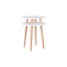 Biely odkladací stolík Ragaba UFO, Ø 45 cm