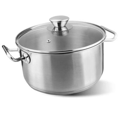 Nerezový hrniec 22cm so sklenenou pokrievkou 4l