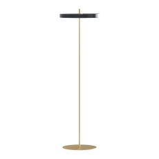 Antracitovosivá LED stojacia lampa so stmievačom s kovovým tienidlom (výška 151 cm) Asteria Floor – UMAGE