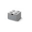 Sivý stolový box so zásuvkou LEGO® Brick, 15,8 x 11,3 cm