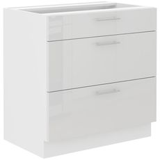 Kuchynská skrinka Lara 80d 3s Bb Mdf biely lesk
