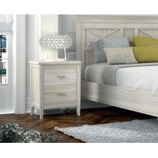 Estila Moderný dizajnový nočný stolík Genova s minimalistickým dizajnom a s dvomi zásuvkami 56cm