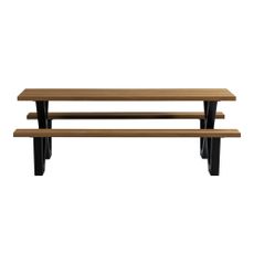 Záhradný jedálenský stôl s lavicami WOOOD Tablo, 206 x 145 cm
