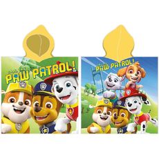 Detské plážové pončo - osuška s kapucňou Tlapková patrola / Paw Patrol - 100% bavlna - 55 x 110 cm
