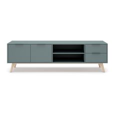 TV stolík sivozelený 180x53x40 cm Pisco – Marckeric