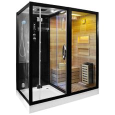 M-SPA -  Pravá suchá sauna, parná miestnosť a sprchovací kút TRIO 180 x 110 x 223 cm