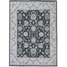 Diamond Carpets India , Ručne viazaný kusový koberec Diamond DC-98 JN Black / ivory, 245x305, čiernobiela, chodba / predsieň