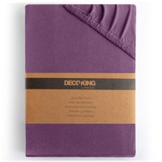 DecoKing Bavlnené prestieradlo AmeliaHome AMBER slivkové, velikost 220-240x220+30