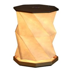 Čierna LED stolová lampa (výška 18 cm) Twist Hexagon – Gingko