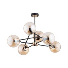 Luster na tyči SAGITO 6xE14/10W/230V zlatá