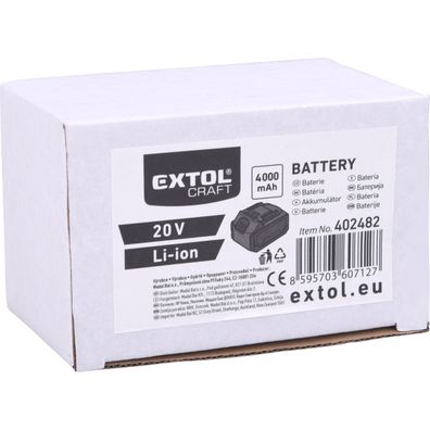 Batéria akumulátorová Extol, 20V Li-ion, 4Ah