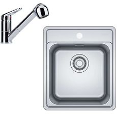 Franke Sety - Kuchynský set N89, nerezový drez BCX 610-42 a batéria FC 9547.031, chróm 101.0700.672