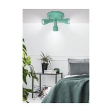 Stropné svietidlo v mentolovej farbe s kovovým tienidlom 29x29 cm Picardo - Candellux Lighting
