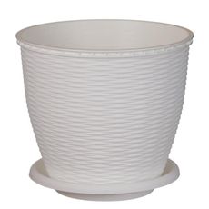 Kvetináč RATTAN 9 L biely