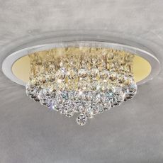 Orion DLU 2378/6/50-Krištáľové str. svietidlo GLORIA 6xG9/40W/230V pr.50 cm zlatá