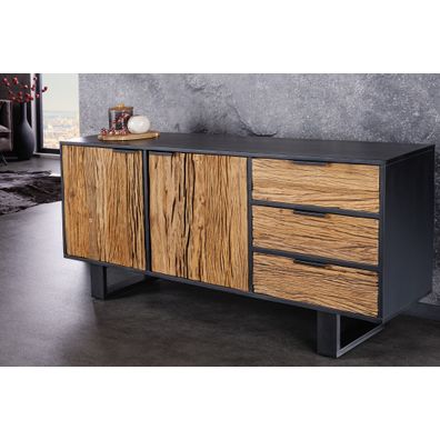 Estila Industriálny masívny príborník Barracuda z mangového dreva 150 cm