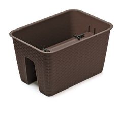 Prosperplast Truhlík na zábradlie RATONA hnedý 40 cm