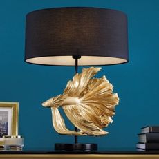 Stolná lampa fish Crowntail 65cm čierne zlato