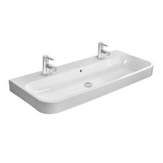 Umývadlo Duravit Happy D.2 120x50,5 cm s dvoma otvormi pre batériu 23181200261