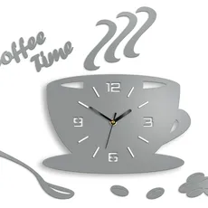 ModernClock Nástenné hodiny Coffee svetlo šedé
