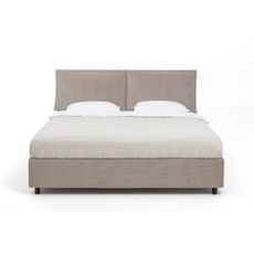 Čalúnená dvojlôžková posteľ taupe s úložným priestorom s roštom 180x200 cm Myra Pillow – Bonami Selection