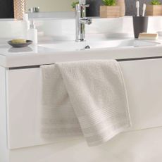 Béžový froté bavlnený uterák 50x90 cm Tendresse – douceur d'intérieur