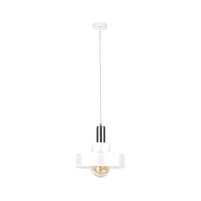 Luster na lanku IZA 1xE27/60W/230V biela/lesklý chróm