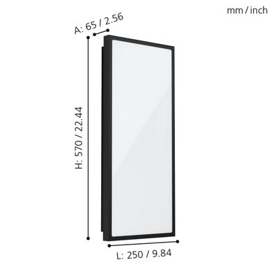 Eglo 99534 - LED Vonkajšie nástenné svietidlo CASAZZA LED/18,5W/230V IP44