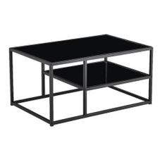 Ti'me KONFERENČNÝ STOLÍK, čierna, kov, sklo, 90/60/45 cm