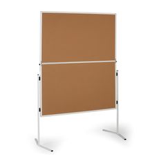 Informačná a moderačná tabuľa, 1200 x 1500 mm, korková, sklopná
