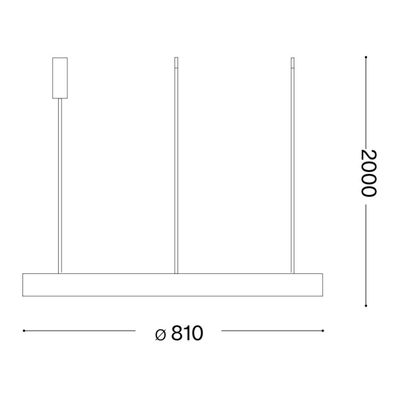 Ideal Lux - LED Luster na lanku GEMINI LED/59W/230V pr. 81 cm CRI 90 zlatá