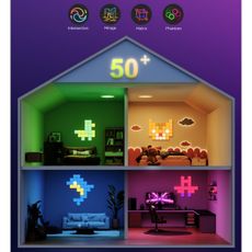 Govee - 10x mini RGBIC Wi-Fi panely, inteligentné ovládanie