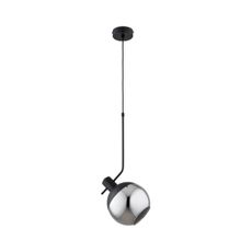 Luster na lanku VELTO 1xE27/15W/230V čierna/dymová