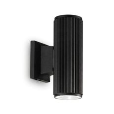 Ideal Lux - Vonkajšie nástenné svietidlo BASE 2xGU10/28W/230V IP44 čierna