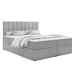 Posteľ Boxspring Carlo, 200x180, sivá (Mono 244)